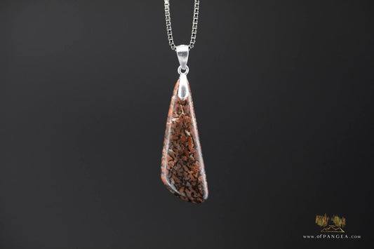 Dinosaur Gembone pendant - Italian 0.925 sterling box chain - 18inch || JF997