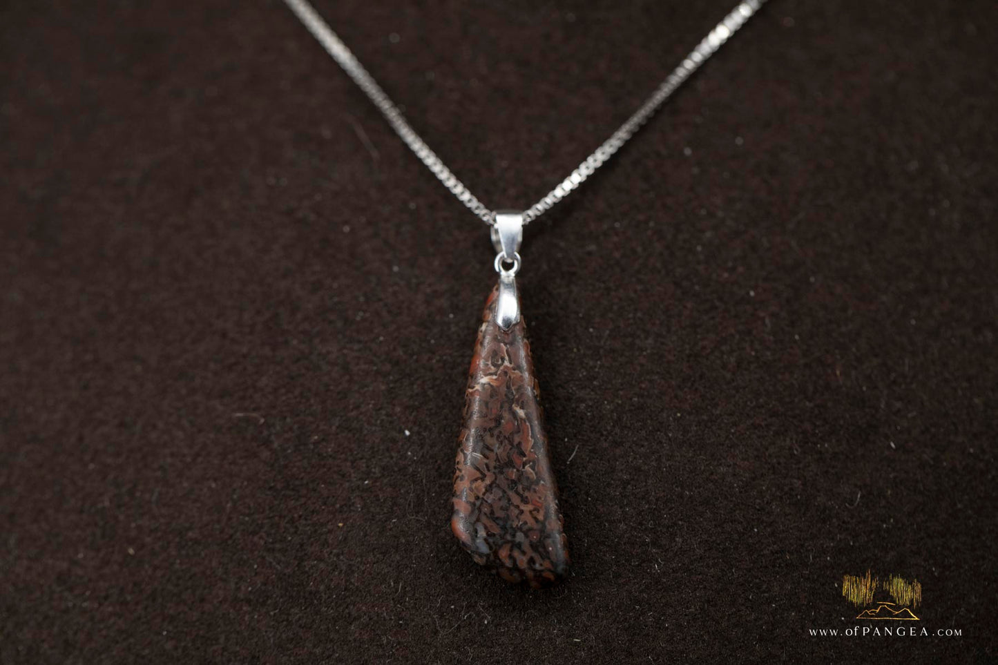 Dinosaur Gembone pendant - Italian 0.925 sterling box chain - 18inch || JF697