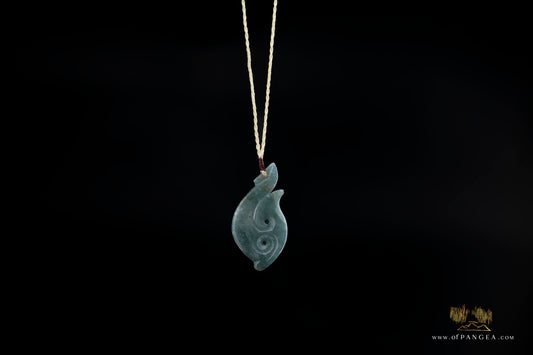 Hei Matau Hook - Guatemalan Princesa Jadeite Necklace
