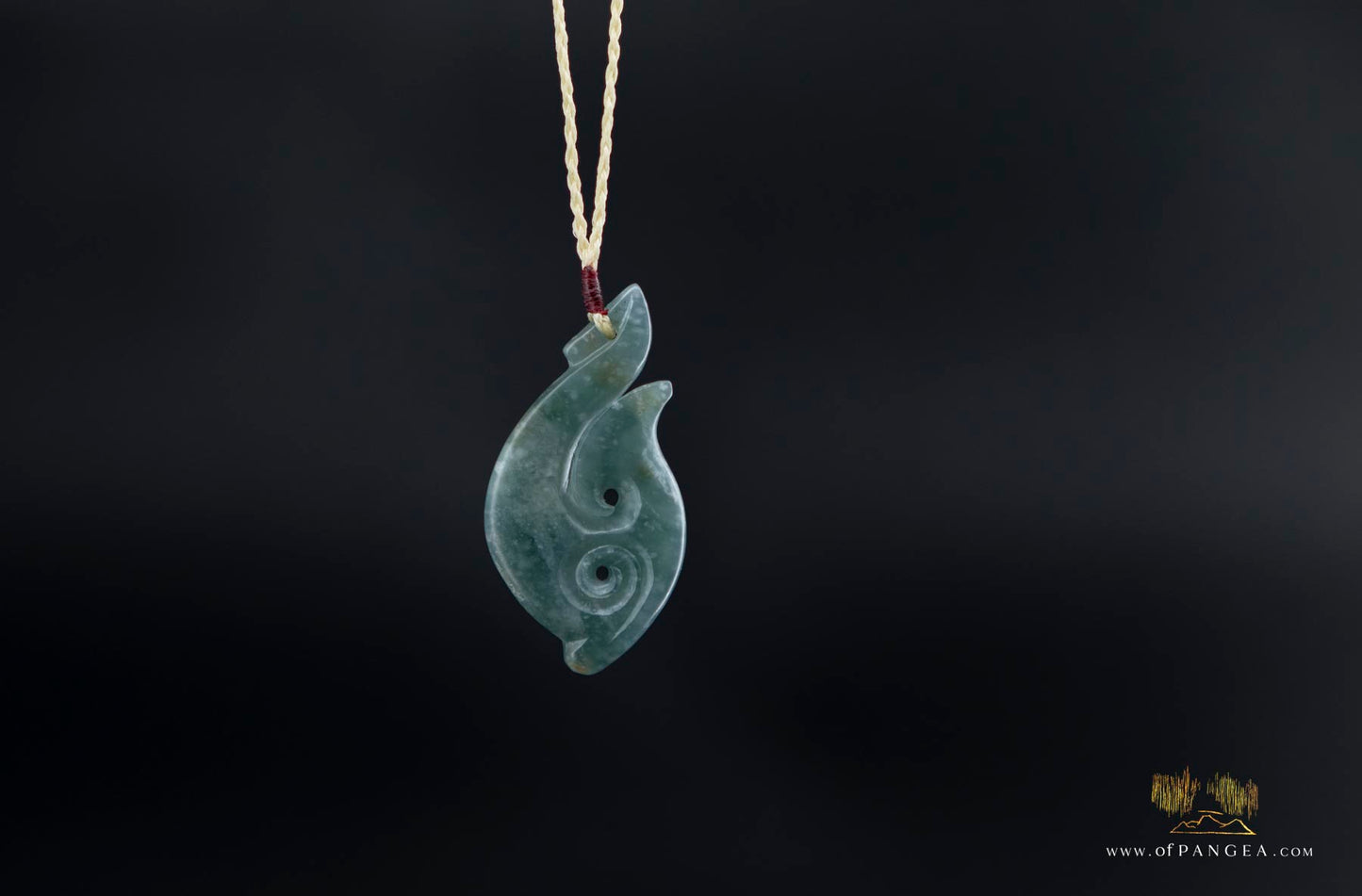 Hei Matau Hook - Guatemalan Princesa Jadeite Necklace