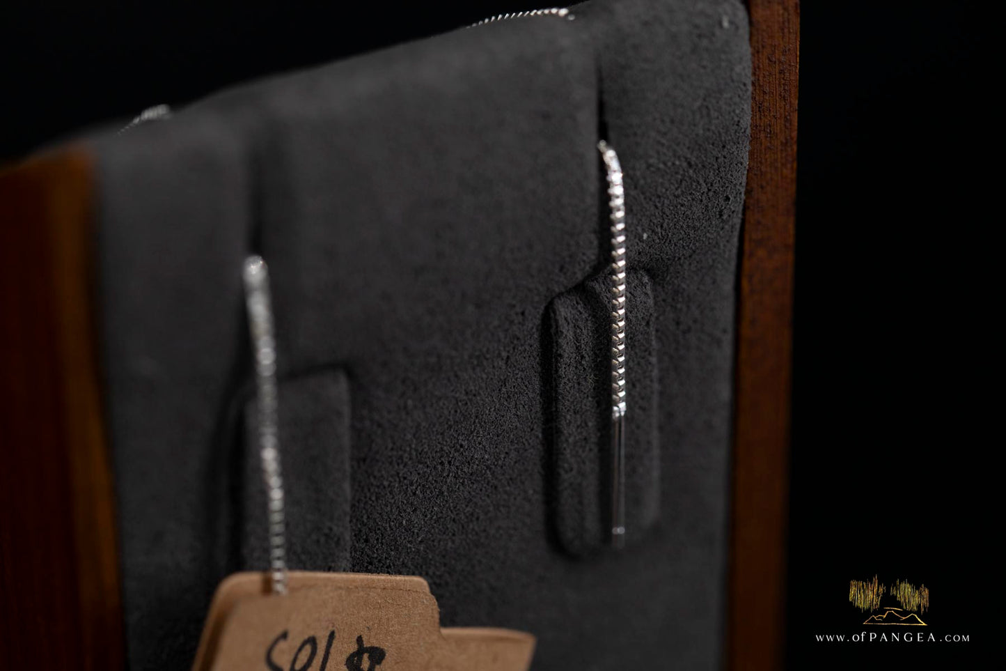 Mother of Pearl Ginko Leaf Pass-through Earrings - AA peacock pearl - Sterling Silver || JF768