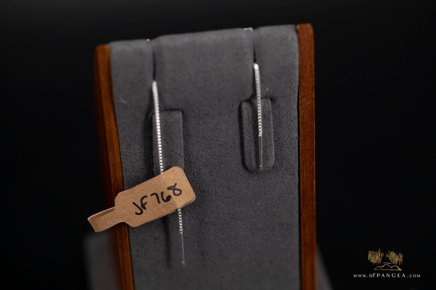 Mother of Pearl Ginko Leaf Pass-through Earrings - AA peacock pearl - Sterling Silver || JF768