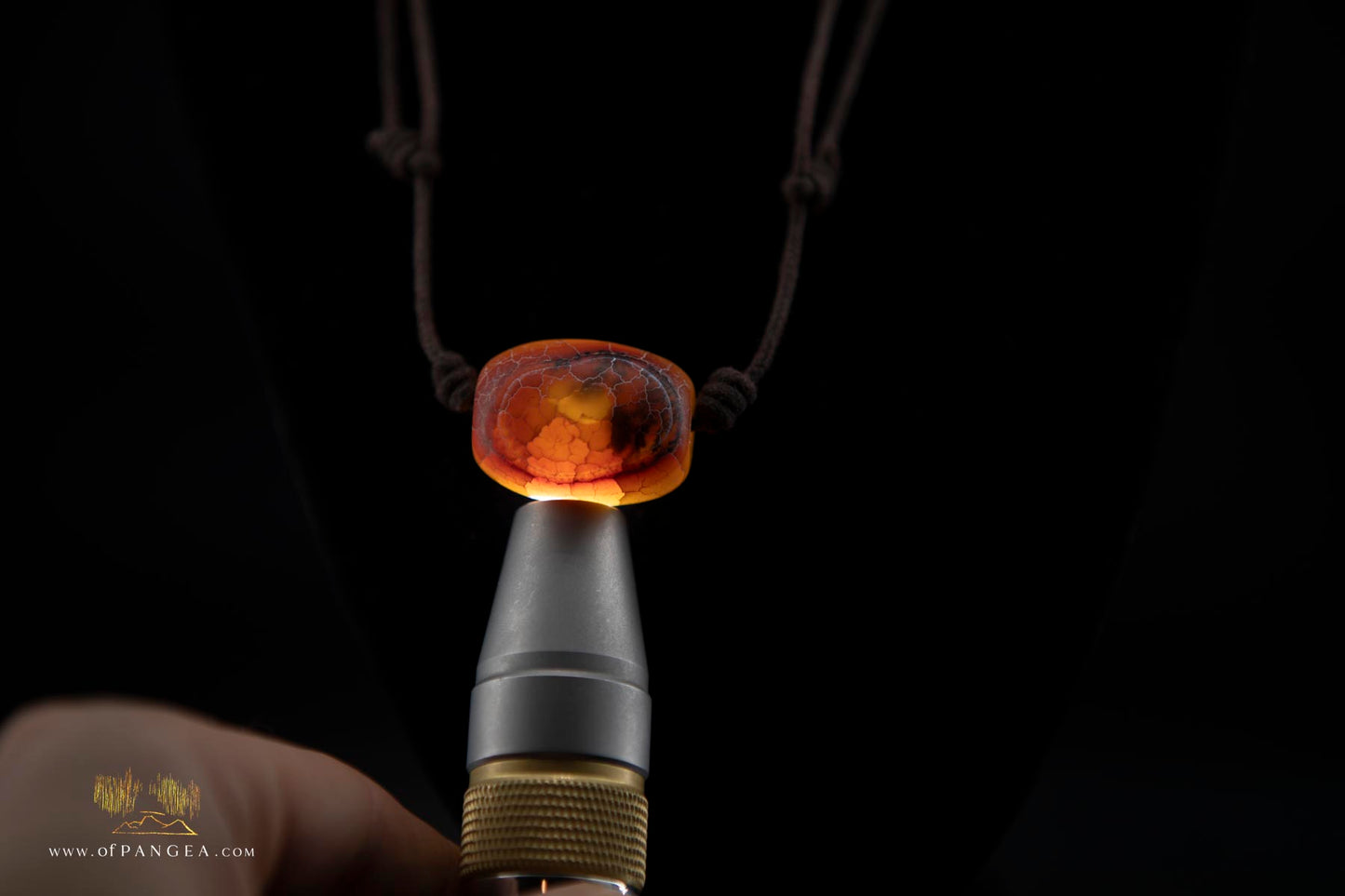 Tibetan Cracked Fire Agate Statement Necklace