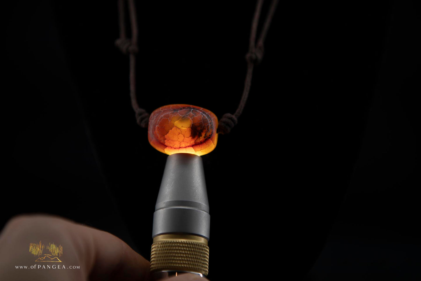 Tibetan Cracked Fire Agate Statement Necklace