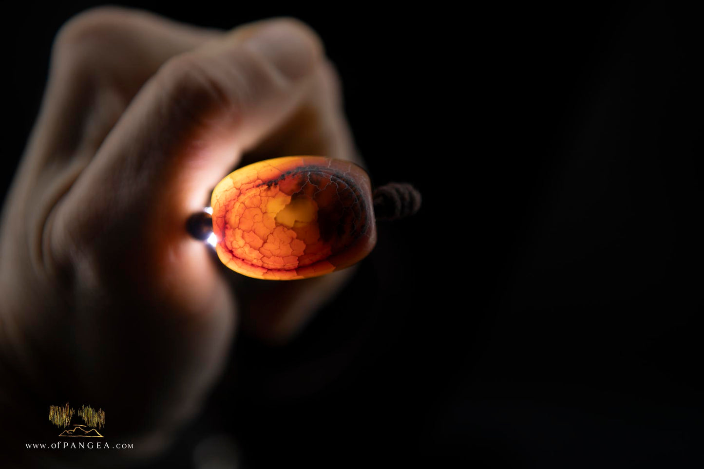 Tibetan Cracked Fire Agate Statement Necklace