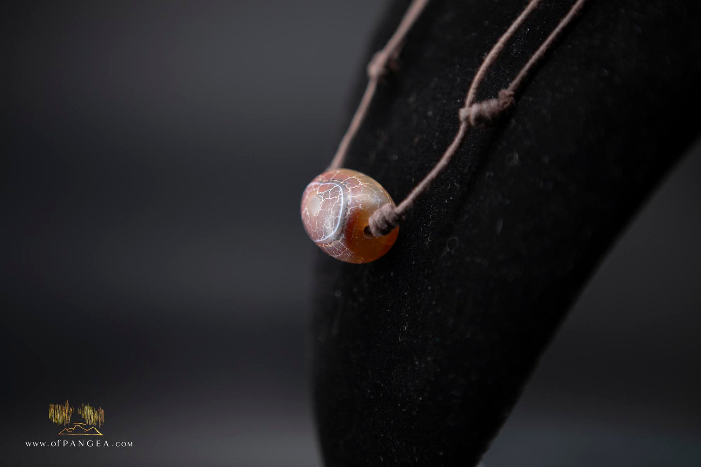 Tibetan Cracked Fire Agate Statement Necklace