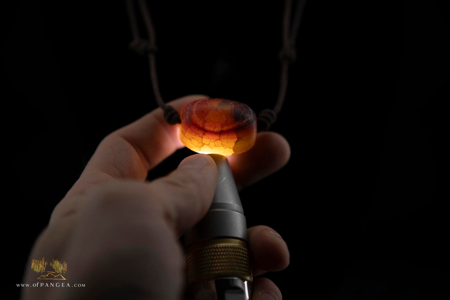 Tibetan Cracked Fire Agate Statement Necklace