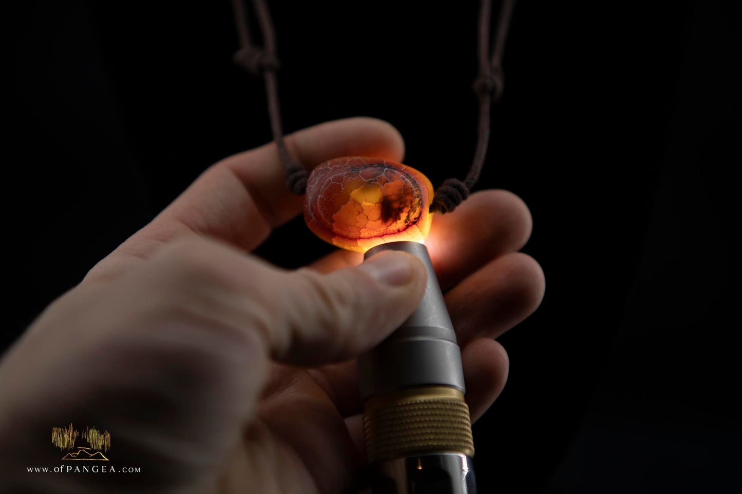 Tibetan Cracked Fire Agate Statement Necklace