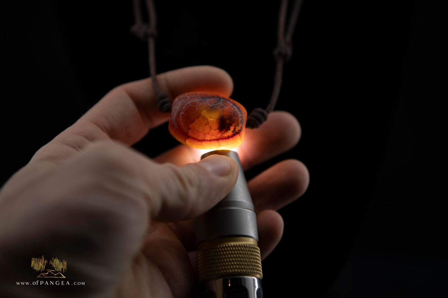 Tibetan Cracked Fire Agate Statement Necklace