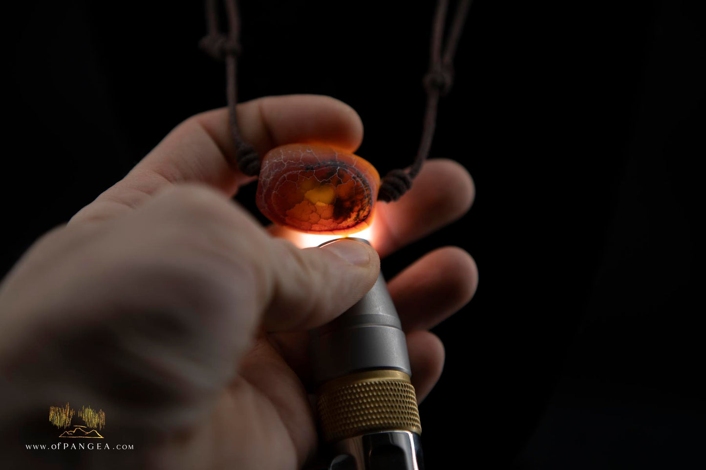 Tibetan Cracked Fire Agate Statement Necklace