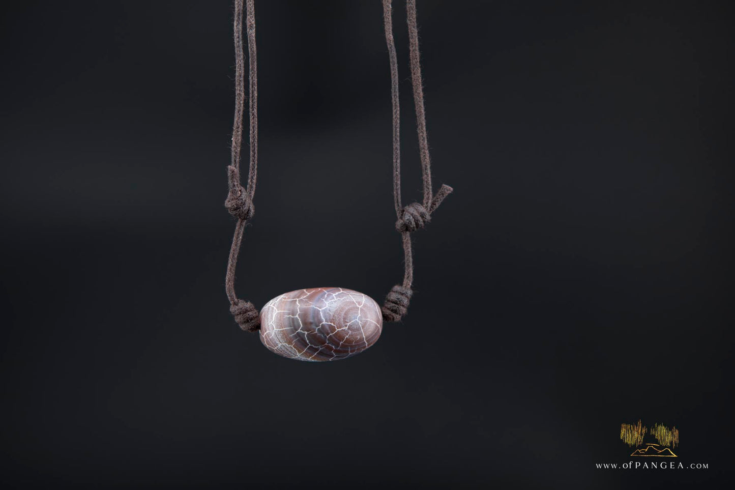 Tibetan Cracked Fire Agate Statement Necklace