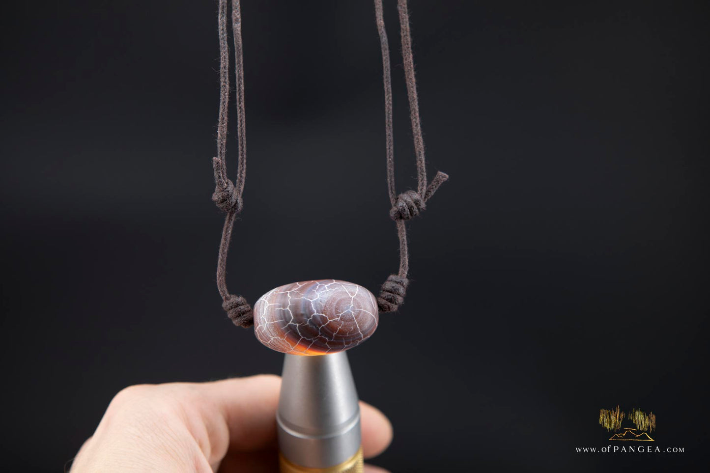 Tibetan Cracked Fire Agate Statement Necklace