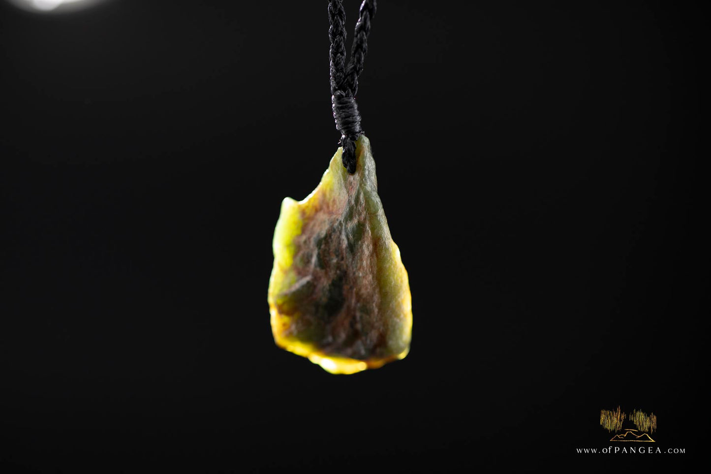 Wyoming Jade Wind Slick Necklace - Green Apple Nephrite Jade || JF870