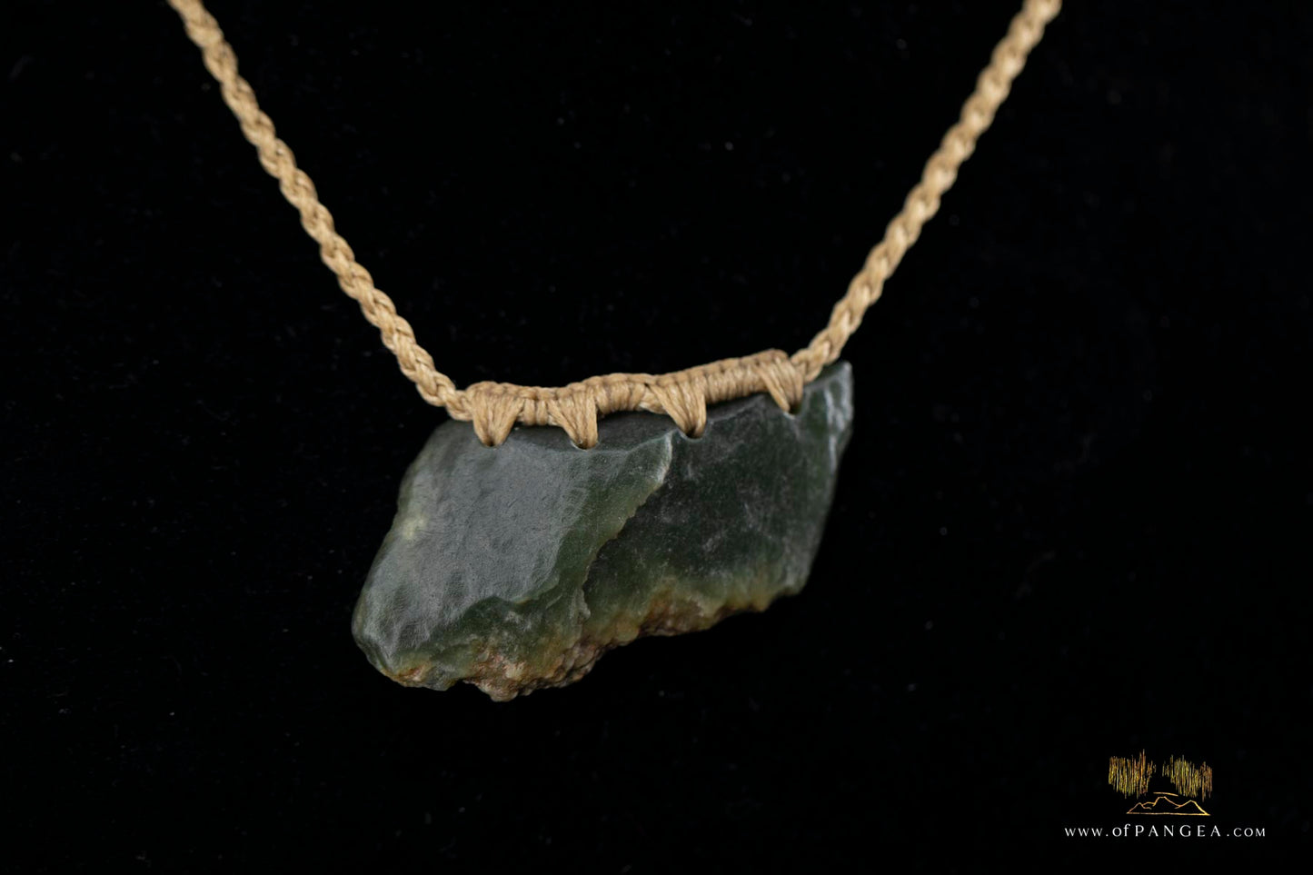 Wyoming Jade Slick Necklace - Green Apple Nephrite Jade || JF877