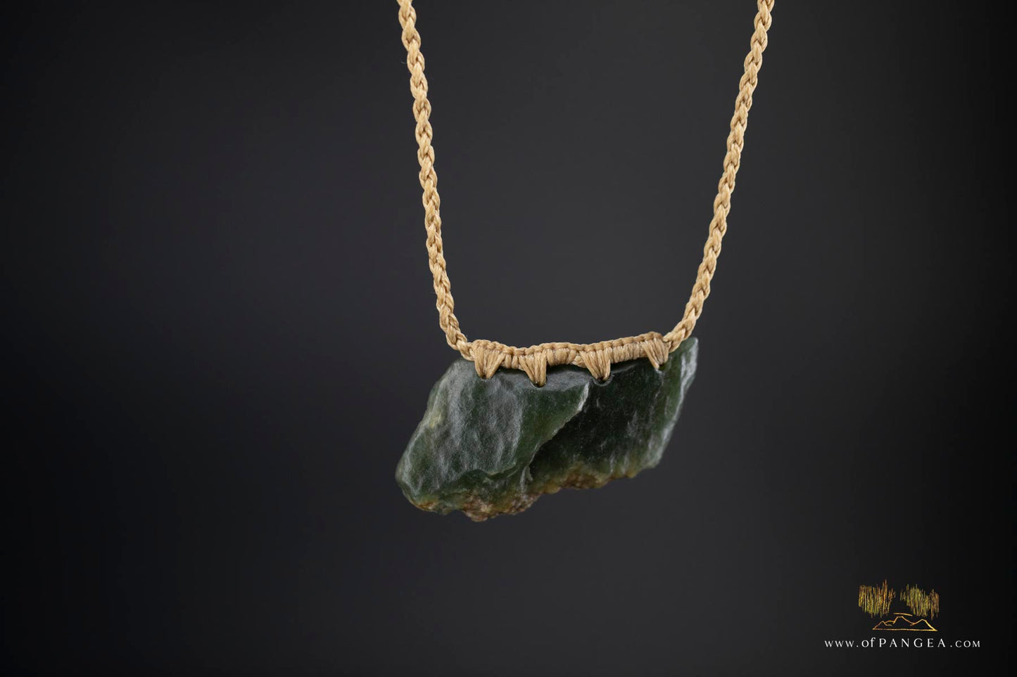 Wyoming Jade Slick Necklace - Green Apple Nephrite Jade || JF877