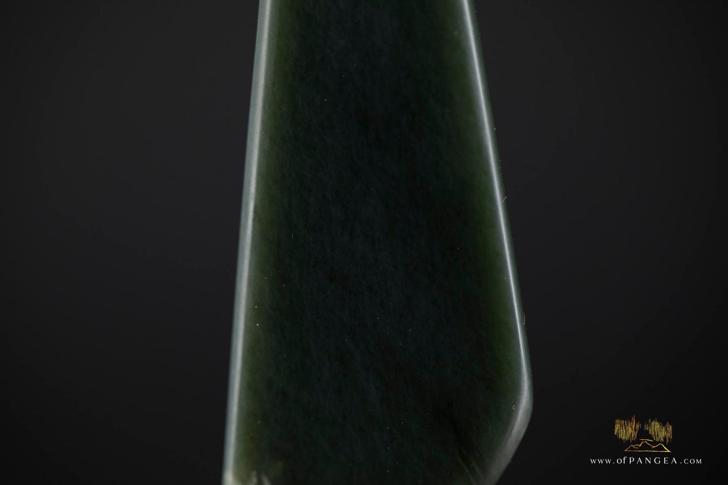 Large Toki - Wyoming Olive snowflake Nephrite Jade - woven tan muka cord || JF905