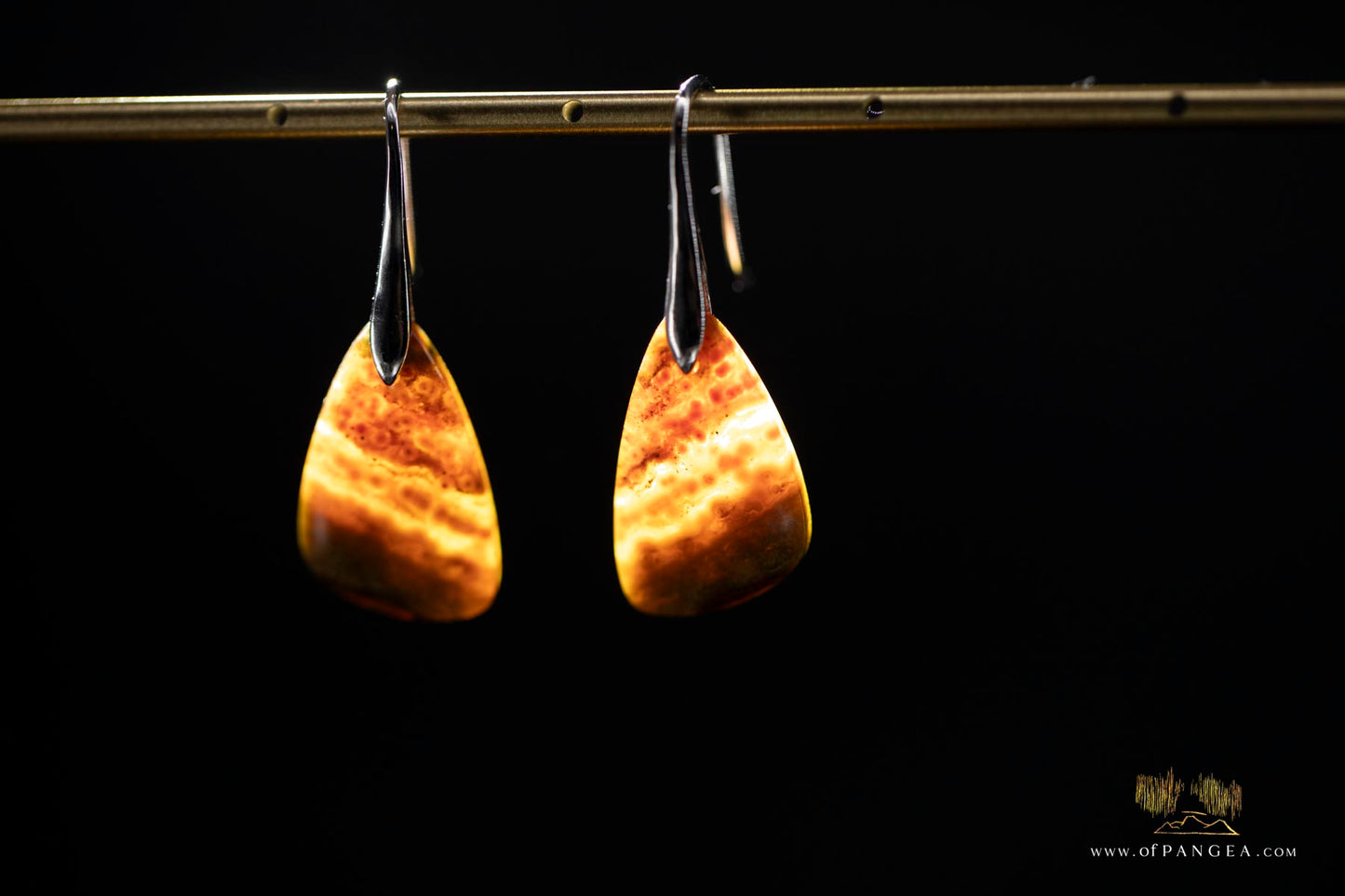 Ocean Jasper earrings - Sterling Silver || JF906