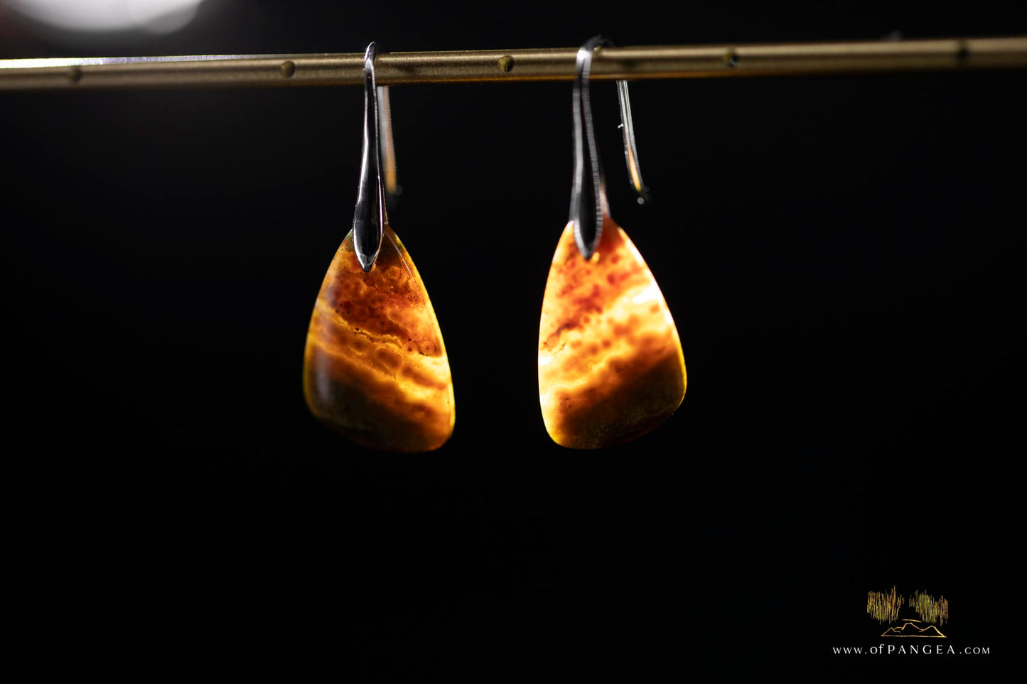 Ocean Jasper earrings - Sterling Silver || JF906