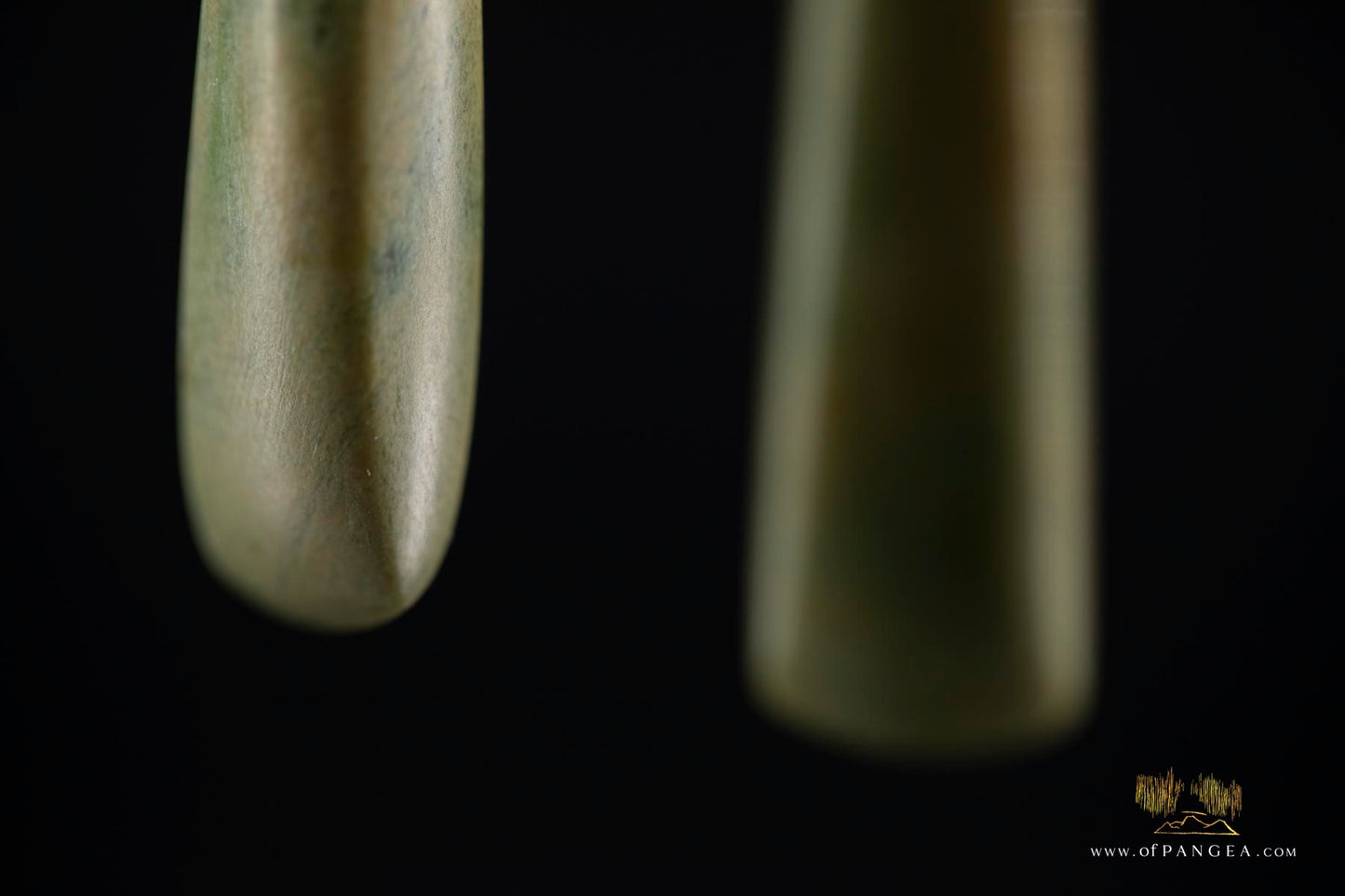 Flower Jade drop earrings - Raukaraka pounamu - New Zealand - Sterling Silver || JF908