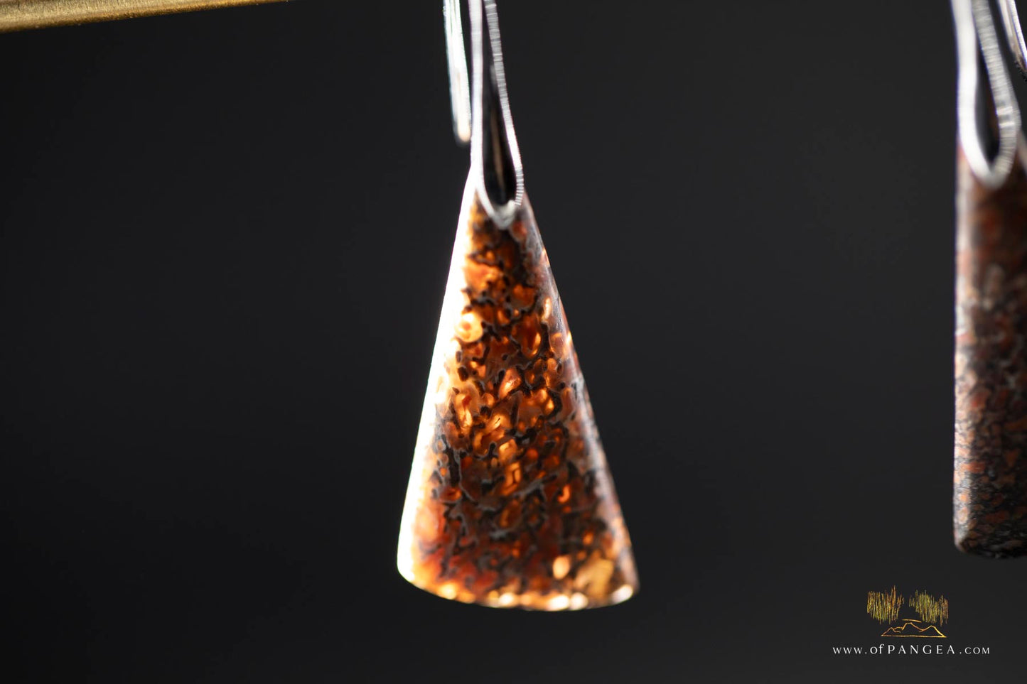 Dinosaur Gembone earrings - 0.925 sterling silver || JF935