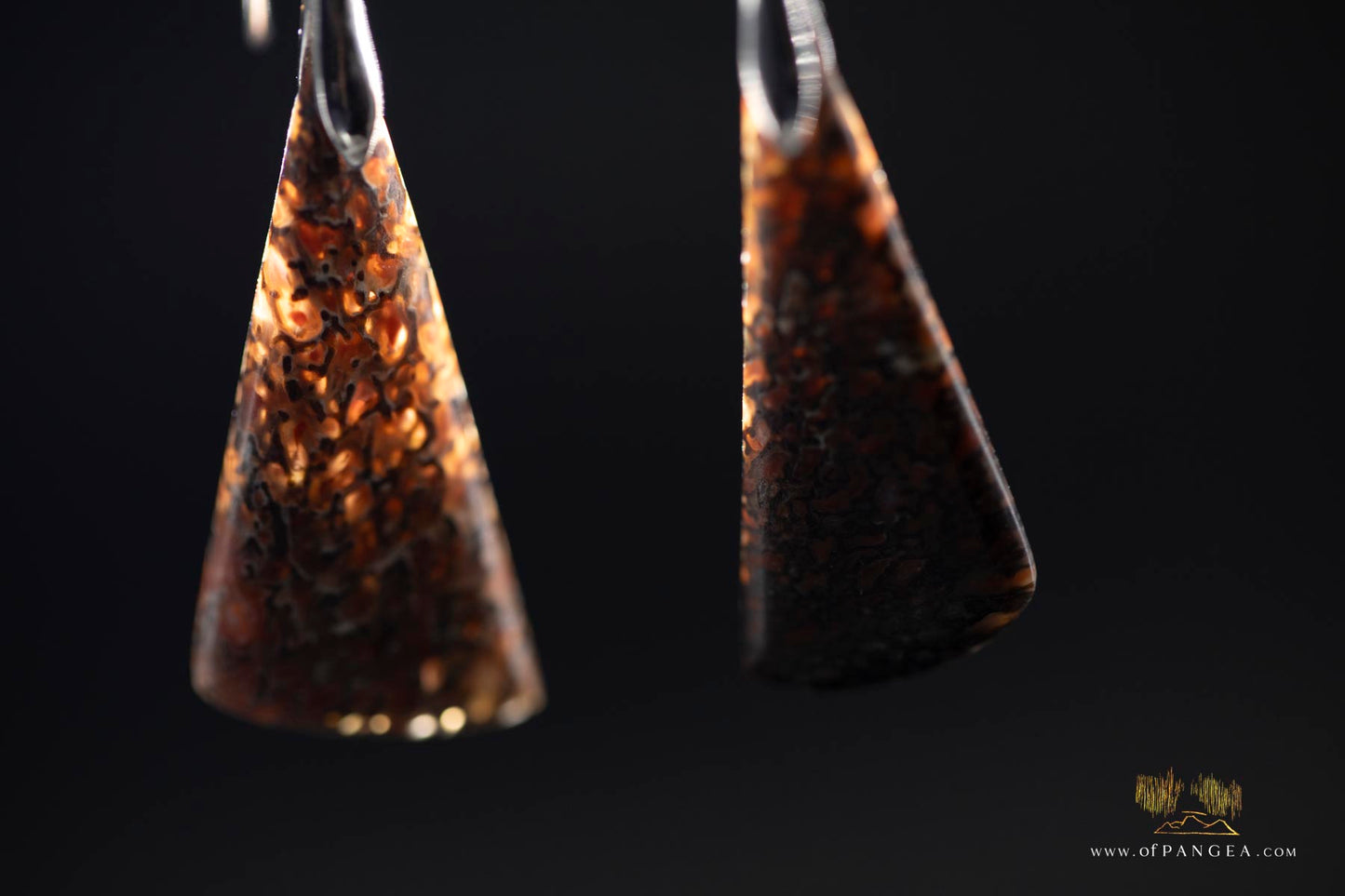 Dinosaur Gembone earrings - 0.925 sterling silver || JF935