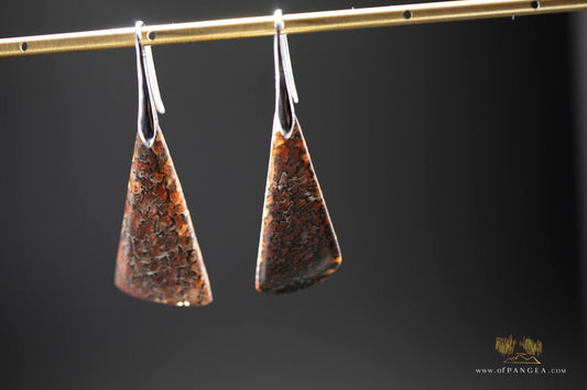 Dinosaur Gembone earrings - 0.925 sterling silver || JF935