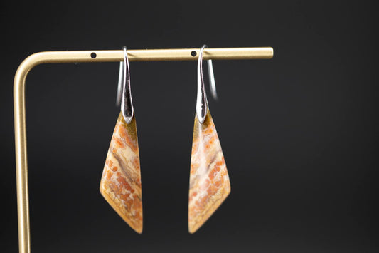 Ocean Jasper earrings - Sterling Silver || JF942