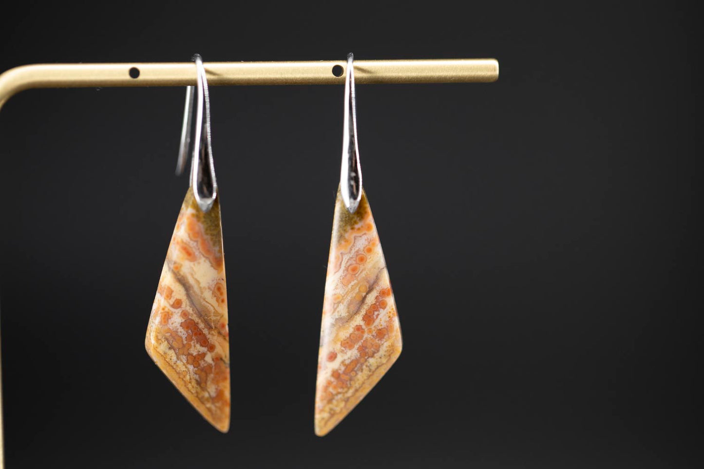 Ocean Jasper earrings - Sterling Silver || JF942