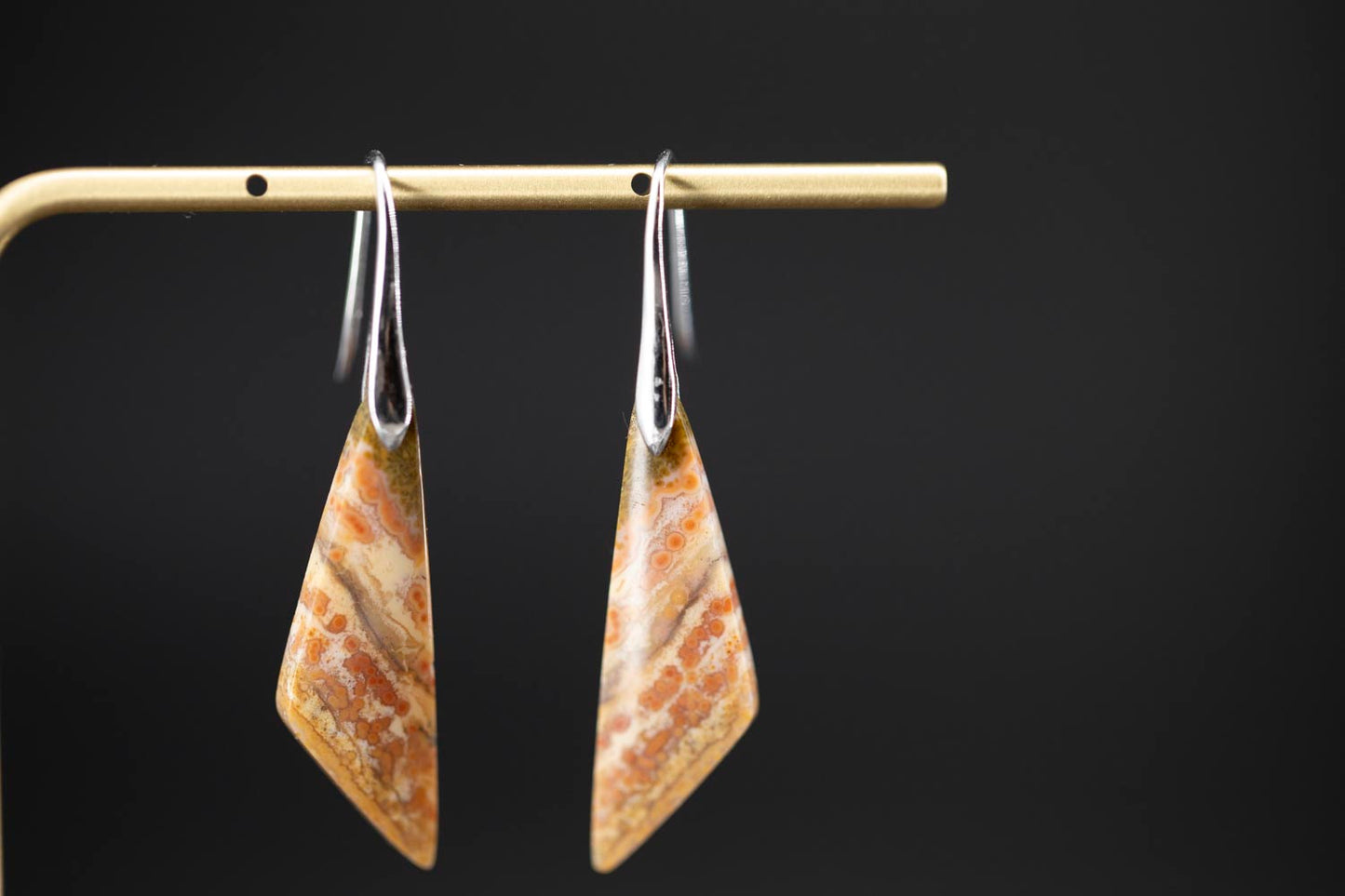 Ocean Jasper earrings - Sterling Silver || JF942