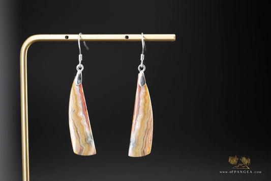 Lacey Agate drop earrings - sterling silver  || JF944