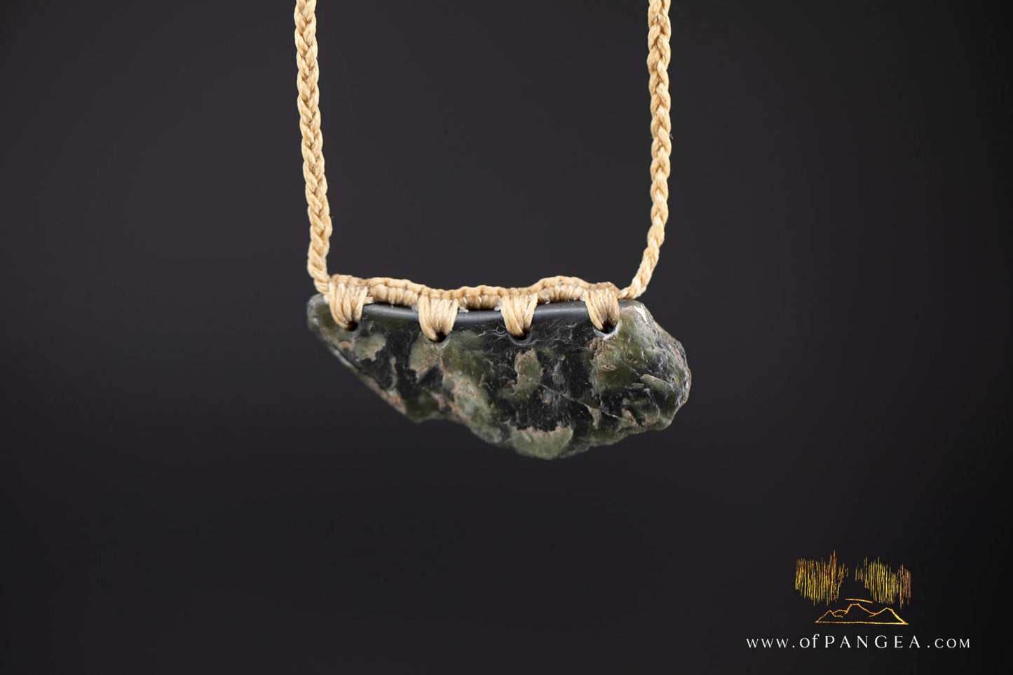 Wyoming Jade Slick Necklace - Green Nephrite Jade || JF980