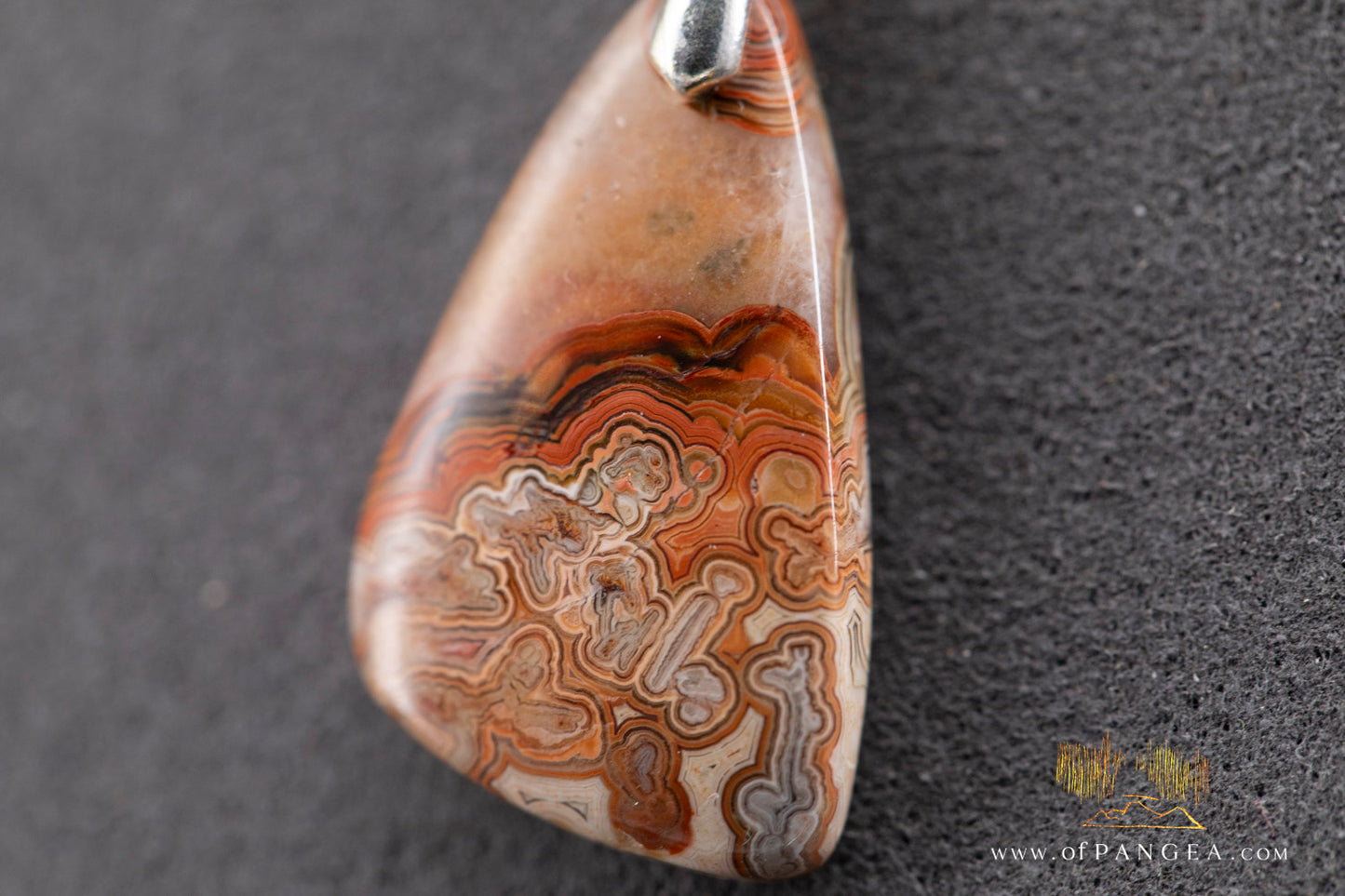 Lacey Agate Pendant - Necklace sterling silver || JF986