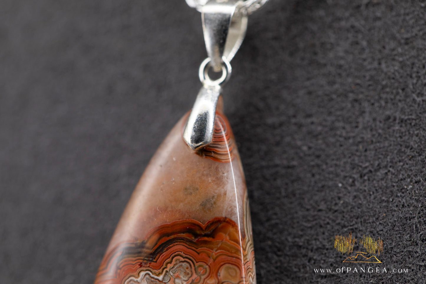 Lacey Agate Pendant - Necklace sterling silver || JF986