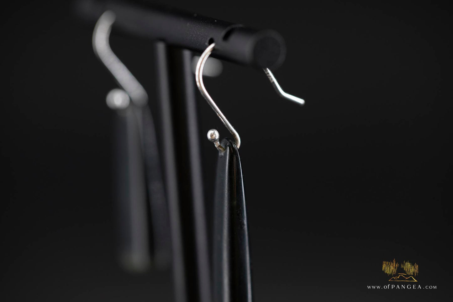 Tangiwai Pounamu Drop Earrings - Sterling Silver || JF474