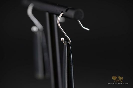 Tangiwai Pounamu Drop Earrings - Sterling Silver || JF474