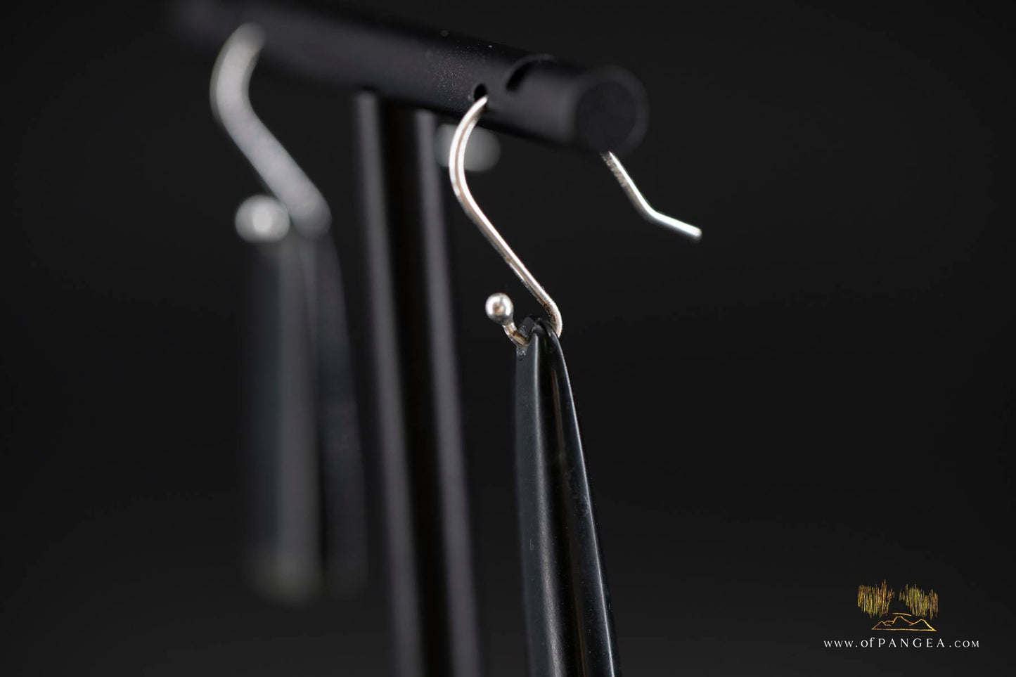 Tangiwai Pounamu Drop Earrings - Sterling Silver || JF474