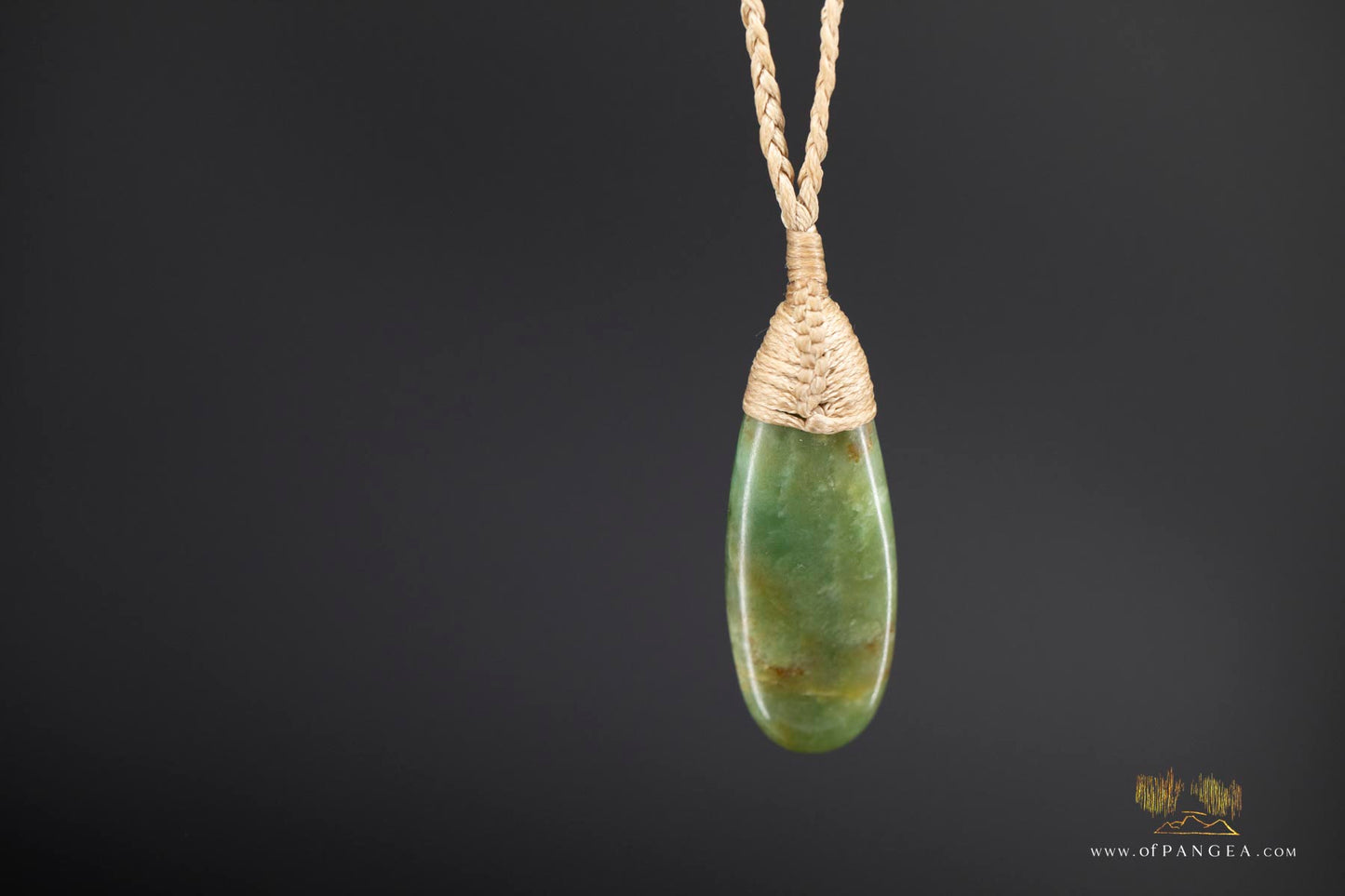 Roimata Teardrop necklace -Putiputi pounamu 'flower' Nephrite Jade - Jade New Zealand