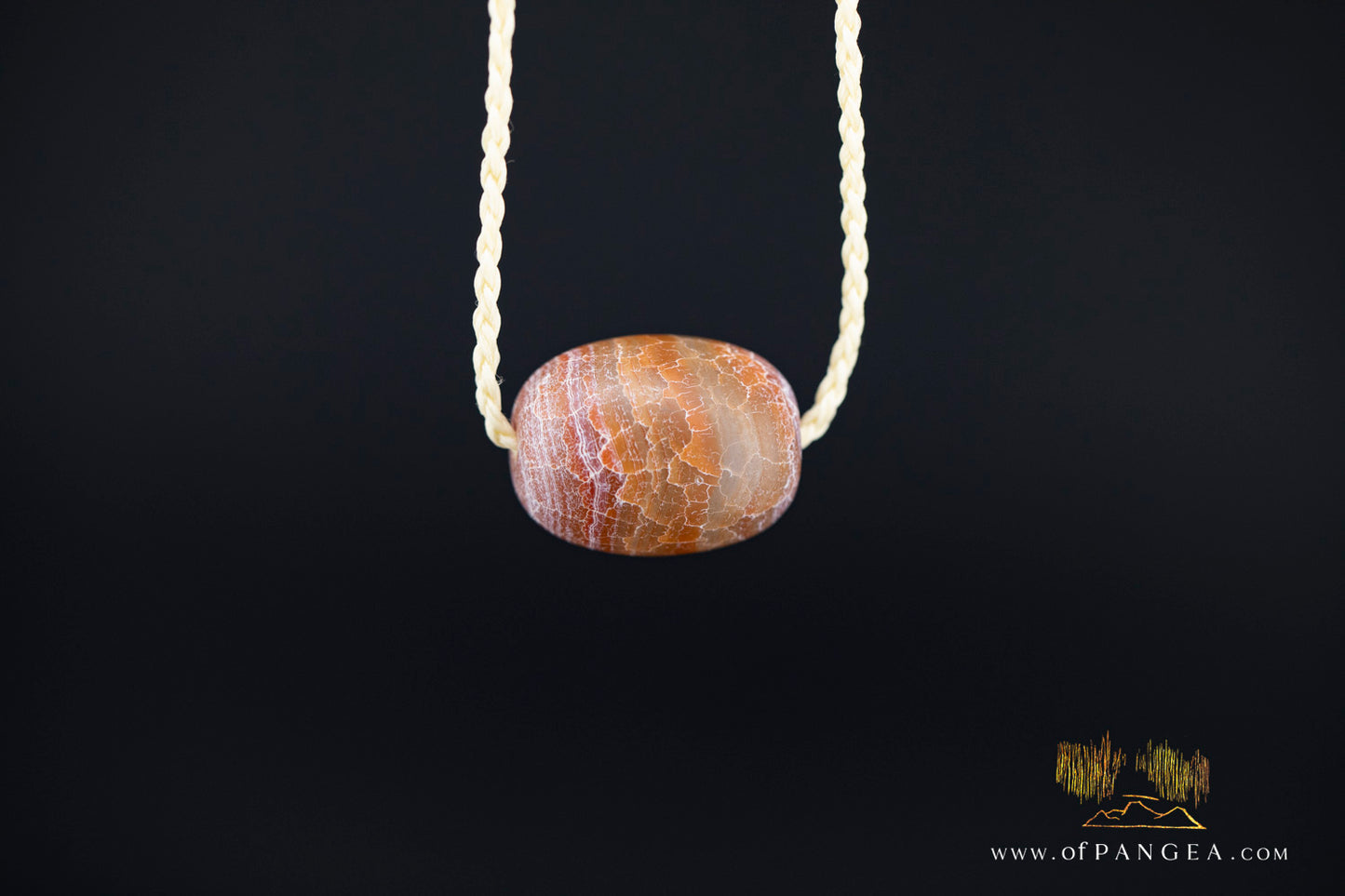 Tibetan Cracked Fire Agate Statement Necklace
