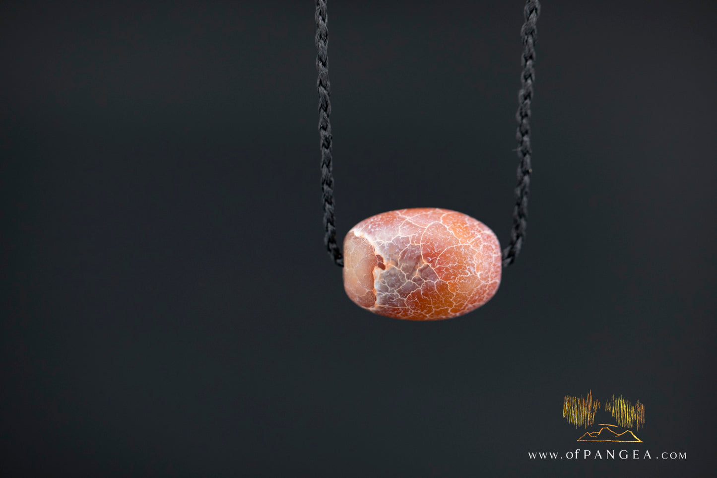 Tibetan Cracked Fire Agate Statement Necklace