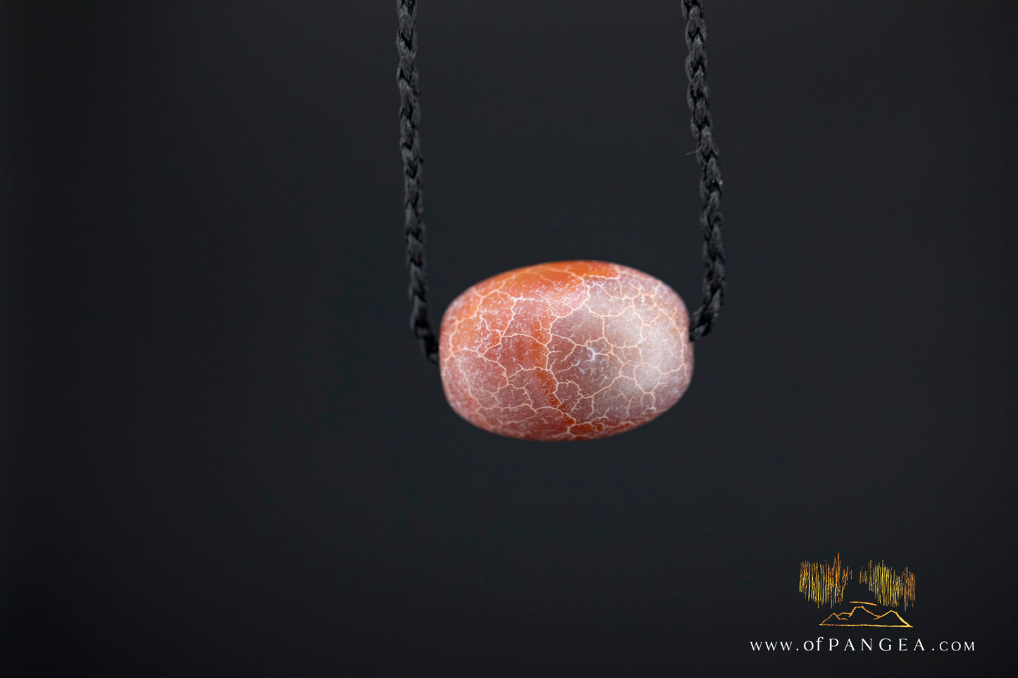 Tibetan Cracked Fire Agate Statement Necklace
