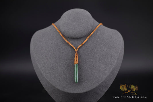 Nephrite Jade Teardrop Necklace - British Columbia ||