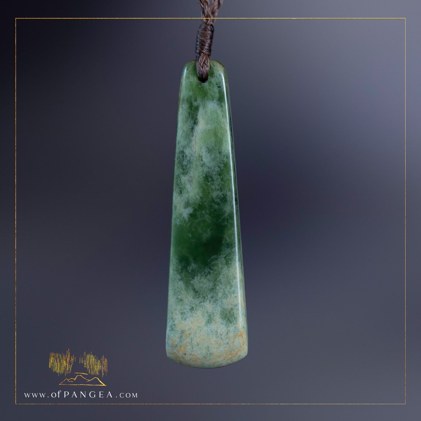 Hei Toki necklace - Nephrite Jade - Putiputi Pounamu - Marsden Flower Jade New Zealand